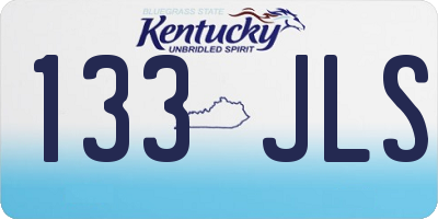 KY license plate 133JLS
