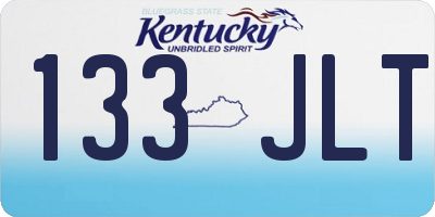KY license plate 133JLT