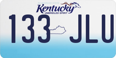 KY license plate 133JLU
