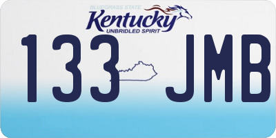 KY license plate 133JMB