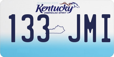 KY license plate 133JMI