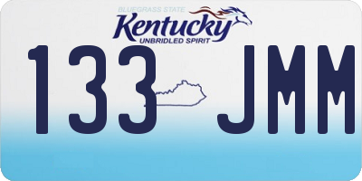 KY license plate 133JMM