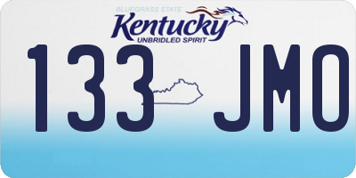 KY license plate 133JMO