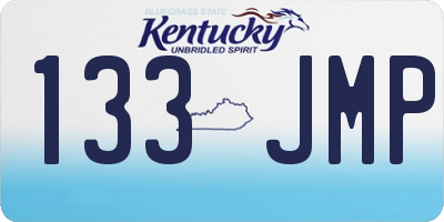 KY license plate 133JMP