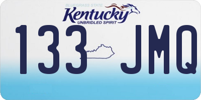 KY license plate 133JMQ