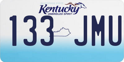 KY license plate 133JMU