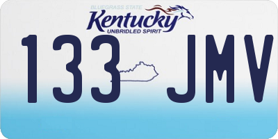 KY license plate 133JMV