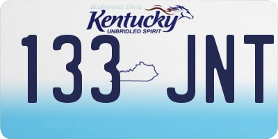 KY license plate 133JNT