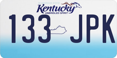 KY license plate 133JPK