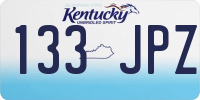 KY license plate 133JPZ