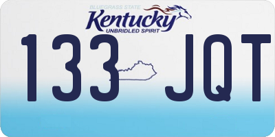 KY license plate 133JQT