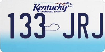 KY license plate 133JRJ