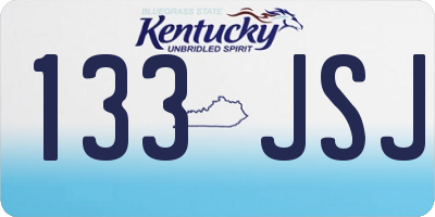 KY license plate 133JSJ