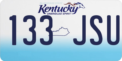 KY license plate 133JSU