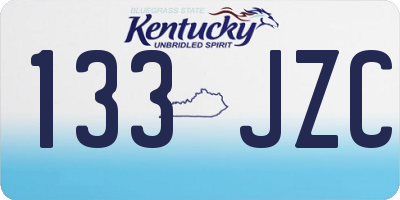 KY license plate 133JZC