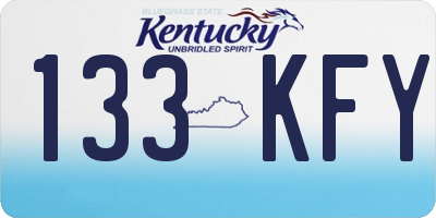 KY license plate 133KFY
