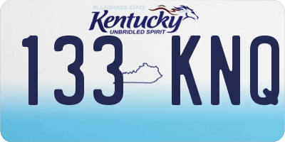 KY license plate 133KNQ