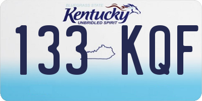 KY license plate 133KQF