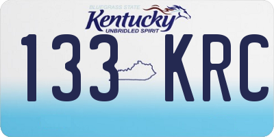 KY license plate 133KRC