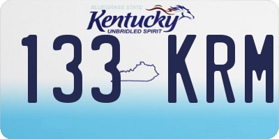 KY license plate 133KRM