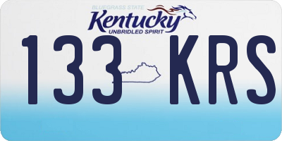 KY license plate 133KRS