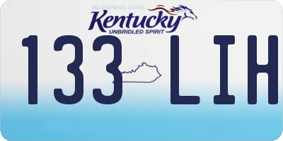KY license plate 133LIH