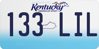 KY license plate 133LIL