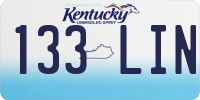 KY license plate 133LIN