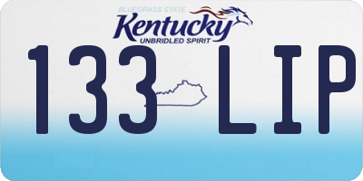 KY license plate 133LIP