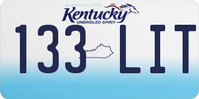 KY license plate 133LIT