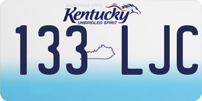 KY license plate 133LJC