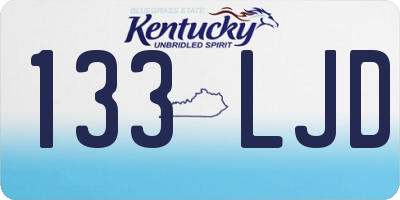 KY license plate 133LJD