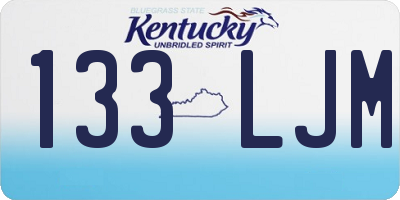KY license plate 133LJM