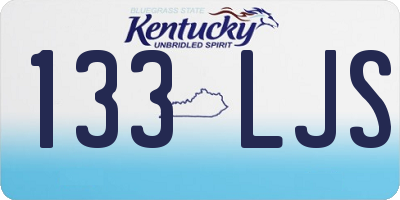 KY license plate 133LJS