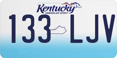 KY license plate 133LJV