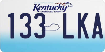 KY license plate 133LKA