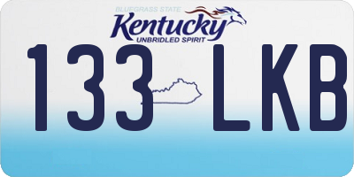 KY license plate 133LKB