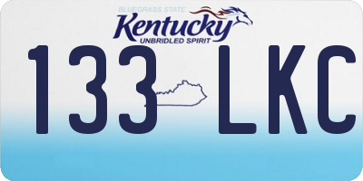 KY license plate 133LKC