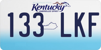 KY license plate 133LKF
