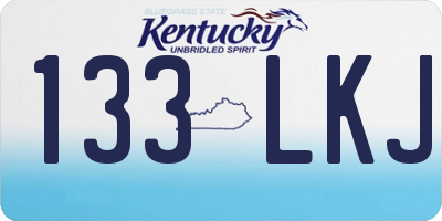 KY license plate 133LKJ