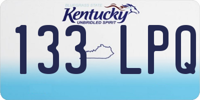 KY license plate 133LPQ