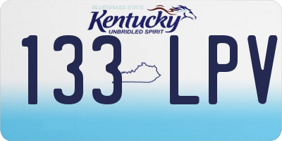 KY license plate 133LPV
