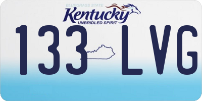 KY license plate 133LVG