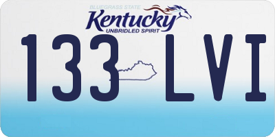 KY license plate 133LVI