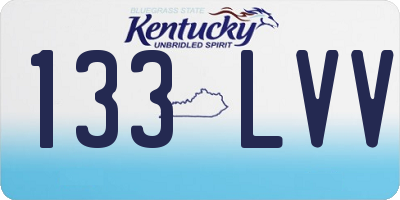 KY license plate 133LVV
