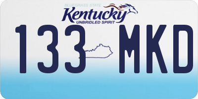 KY license plate 133MKD