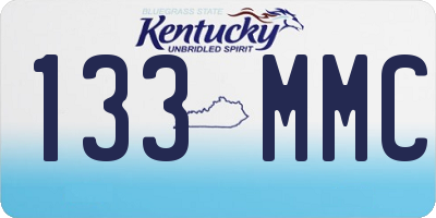 KY license plate 133MMC