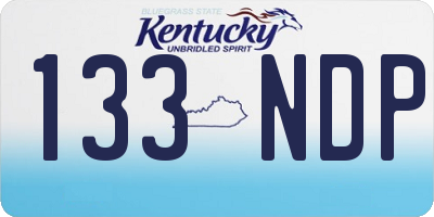 KY license plate 133NDP