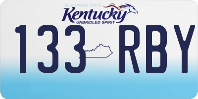 KY license plate 133RBY