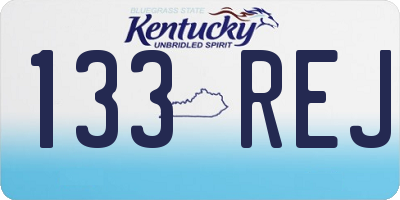 KY license plate 133REJ